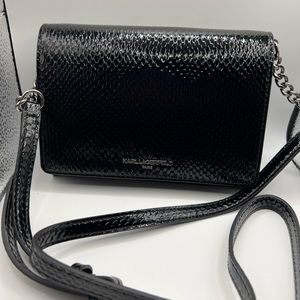 COPY - NEW! Karl Lagerfeld Paris Connie Leather Crossbody Shoulder Bag / MAKE A…